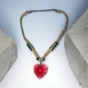Red Heart Pendant Necklace